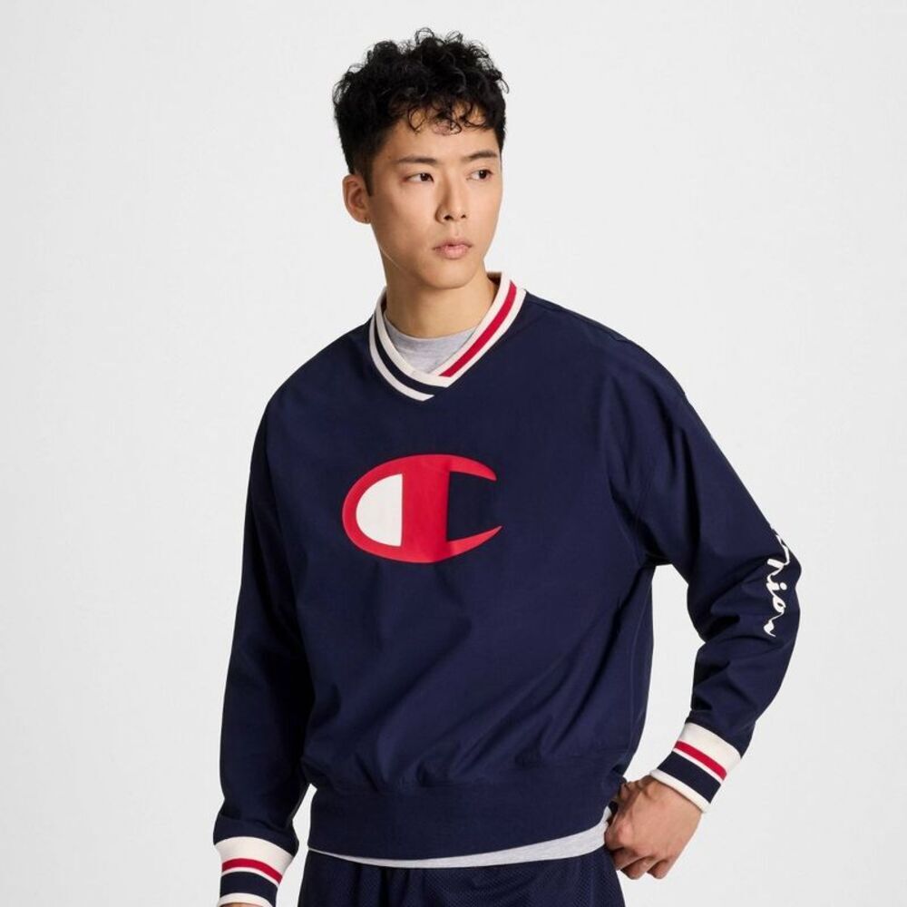 Champion Men's V-Neck Pullover - Navy XL